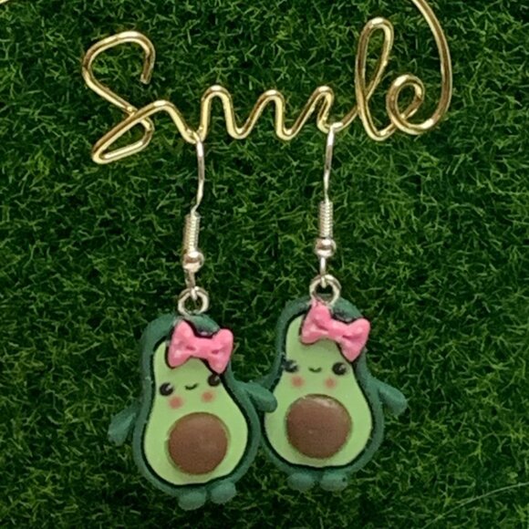 Avocado Earring, Funny Food Earring, Gift Idea, Cooking Earring, Chef Earring, - Picture 2 of 5